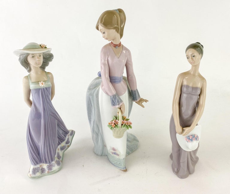 Authentic Lladro Handmade in Spain Figurine, a Set of 3, Retired Models