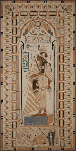 1890's Antique Egyptian Cotton Applique Tapestry