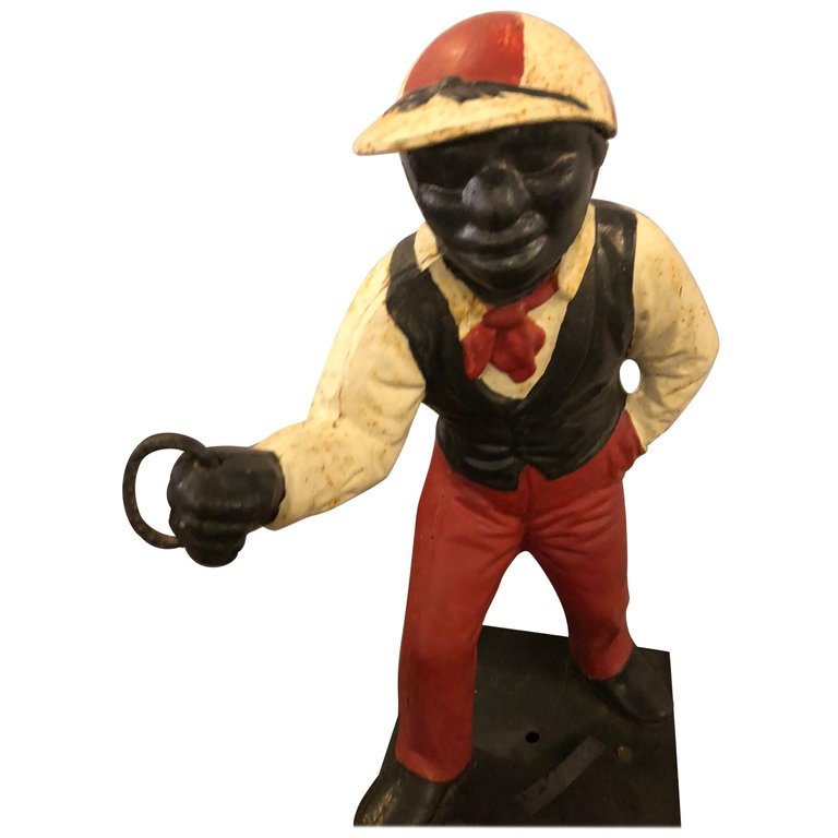 Original Paint Decorated Lawn Jockey