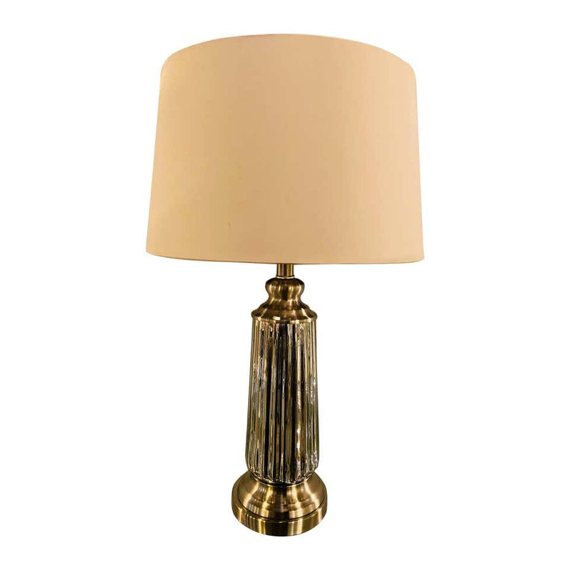 A Mercury Modern Lamp with Custom Shades