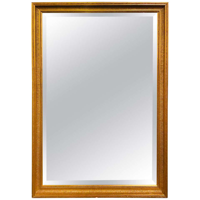 Le Barge Custom Beveled Wall Mirror with a Gilt Wood Frame