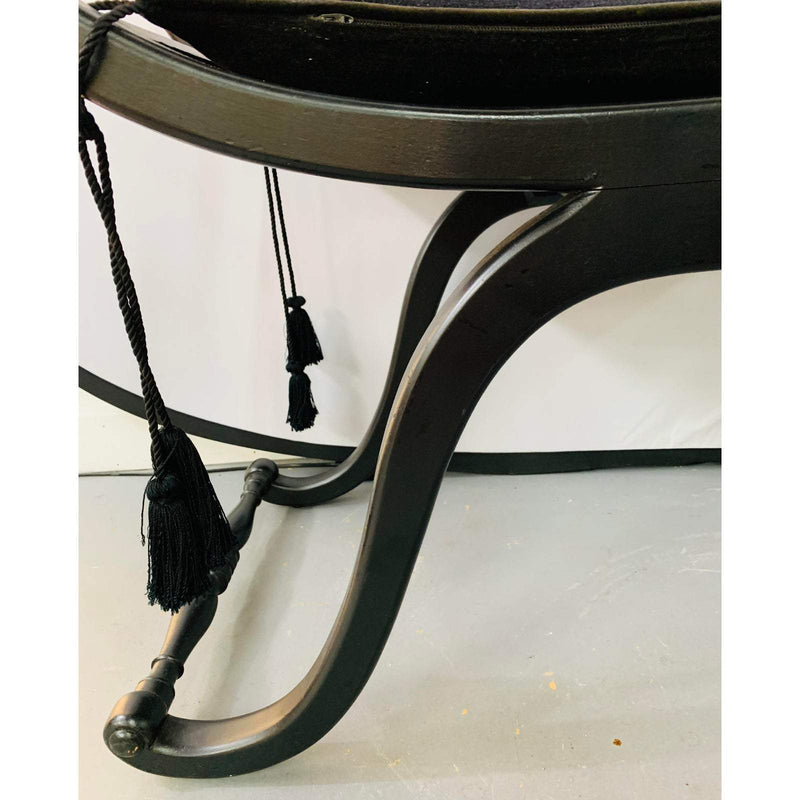 1920s Vintage Curved Hammered Bench