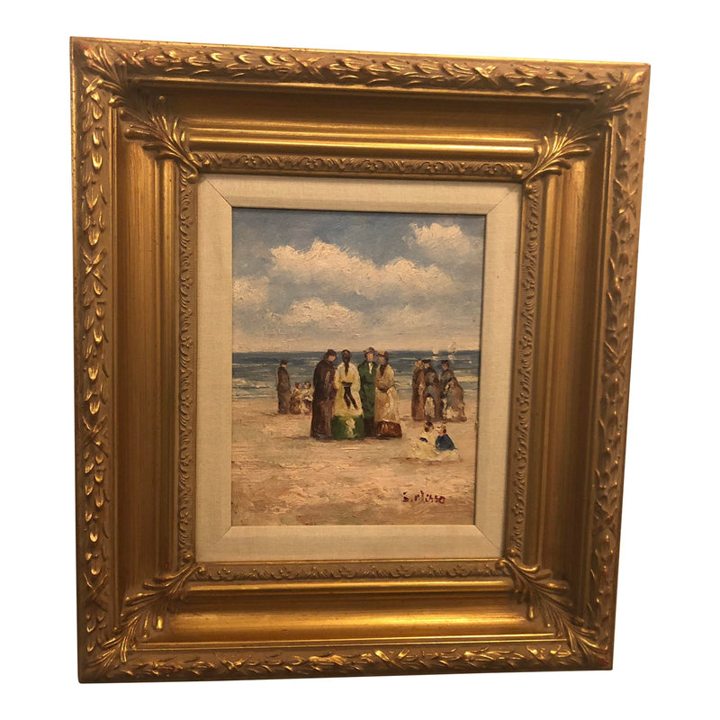 Oil on Canvas Impressionistic Painting, Framed and Signed