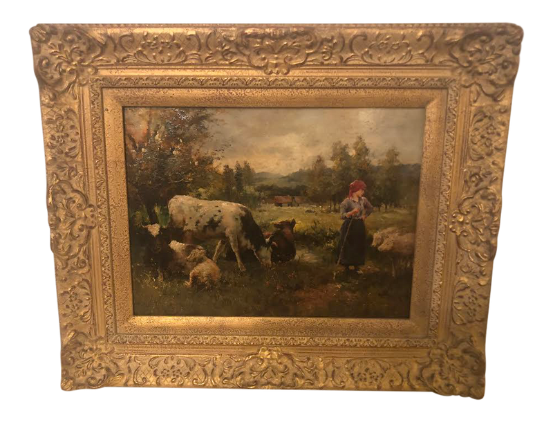 Landscape Oil on Board Painting Signed C C Cooper