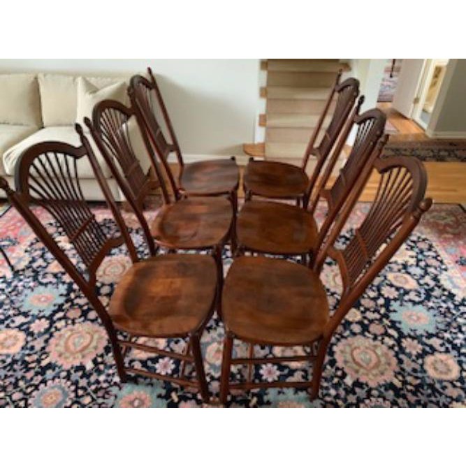 1990s Traditional Nichols and Stone Antique Dining Set - 9 Pieces