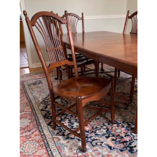 1990s Traditional Nichols and Stone Antique Dining Set - 9 Pieces