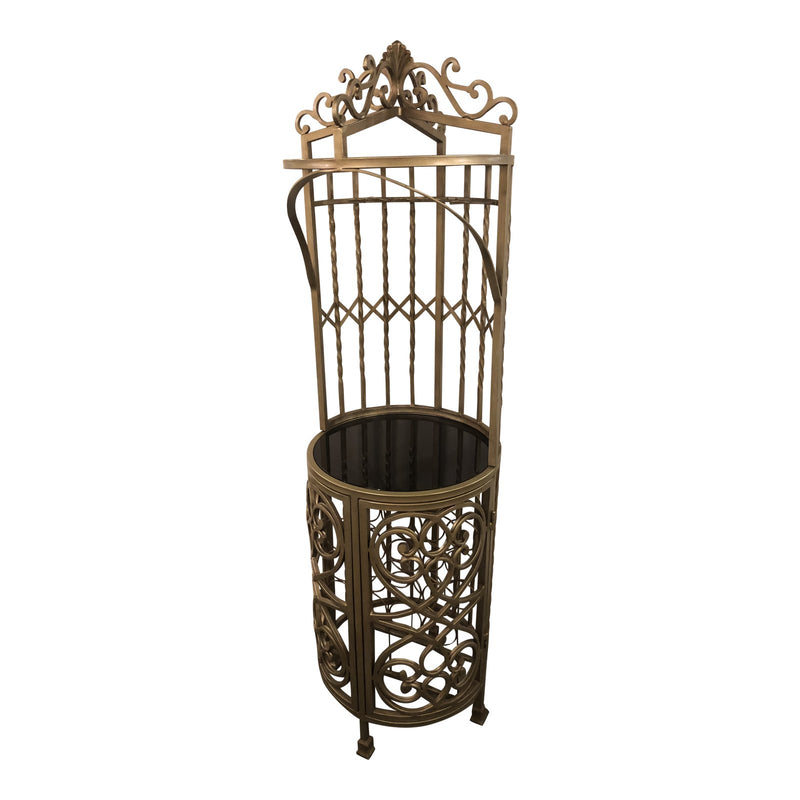 1990s Traditional Silver Metal Etagere