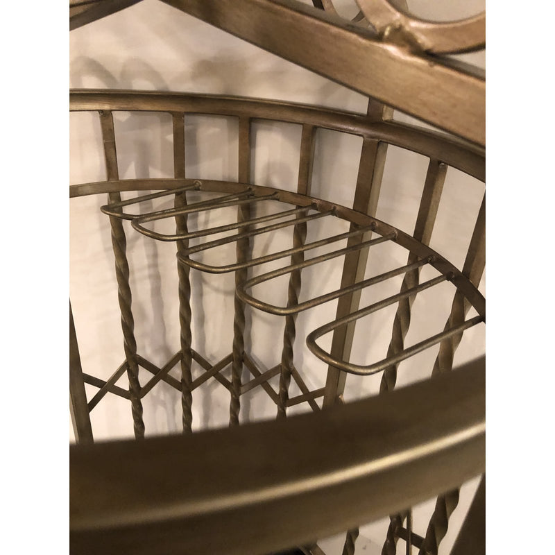 1990s Traditional Silver Metal Etagere