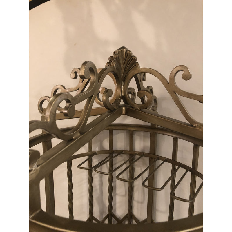 1990s Traditional Silver Metal Etagere