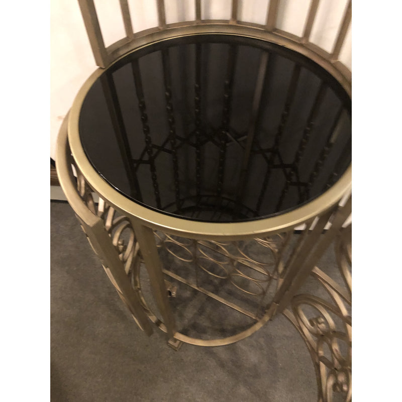 1990s Traditional Silver Metal Etagere