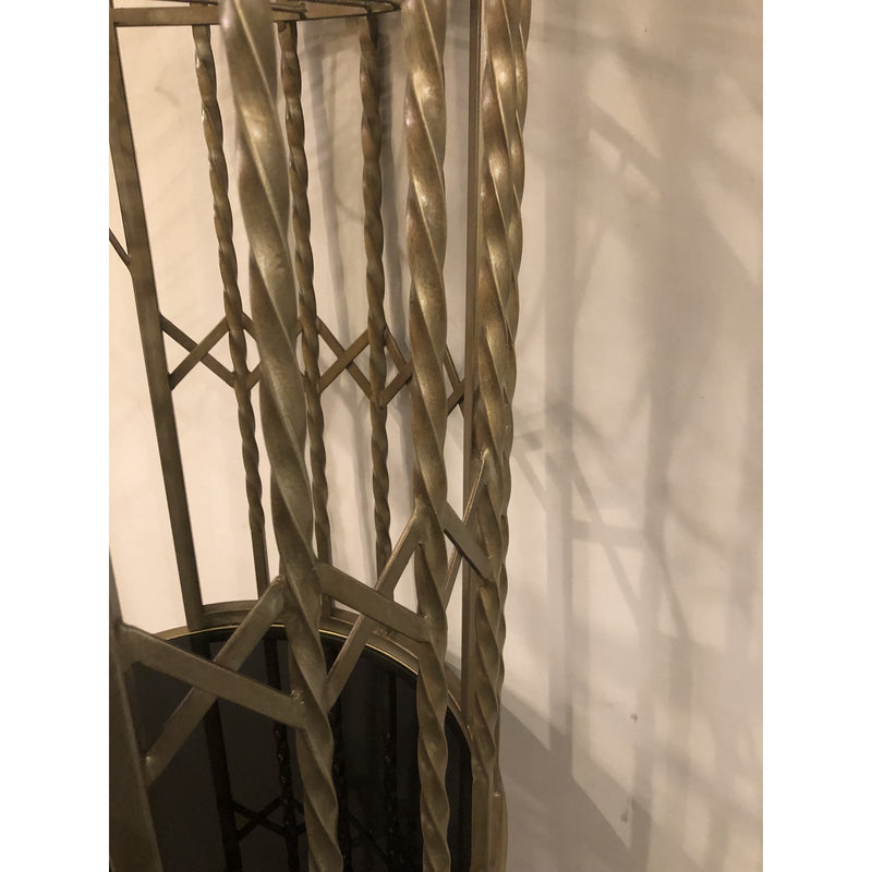 1990s Traditional Silver Metal Etagere