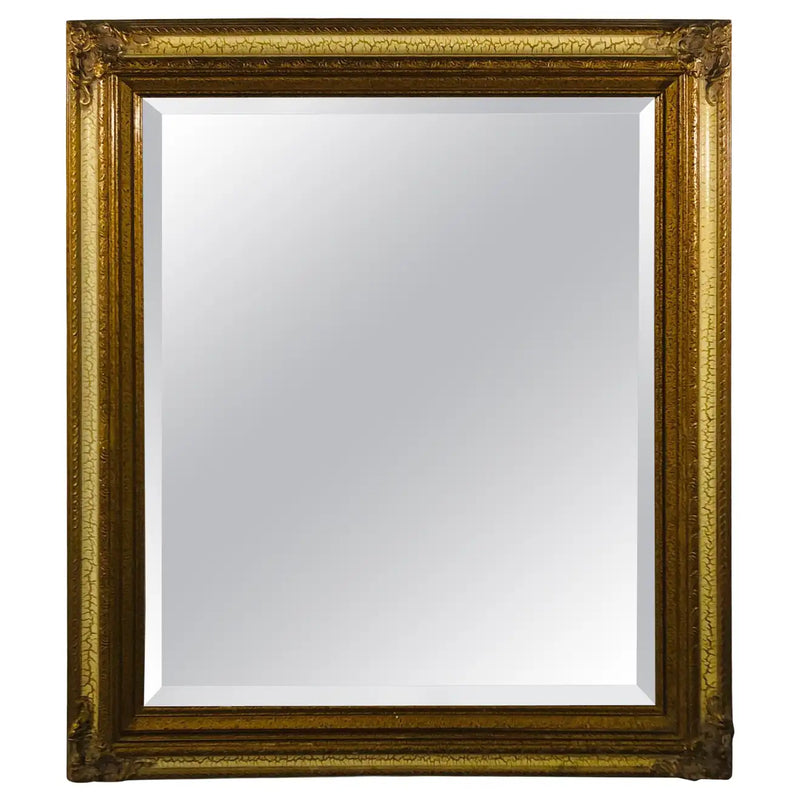 Directoire Style French Hand Carved Gilded Patinated Frame Wall or Table Mirror