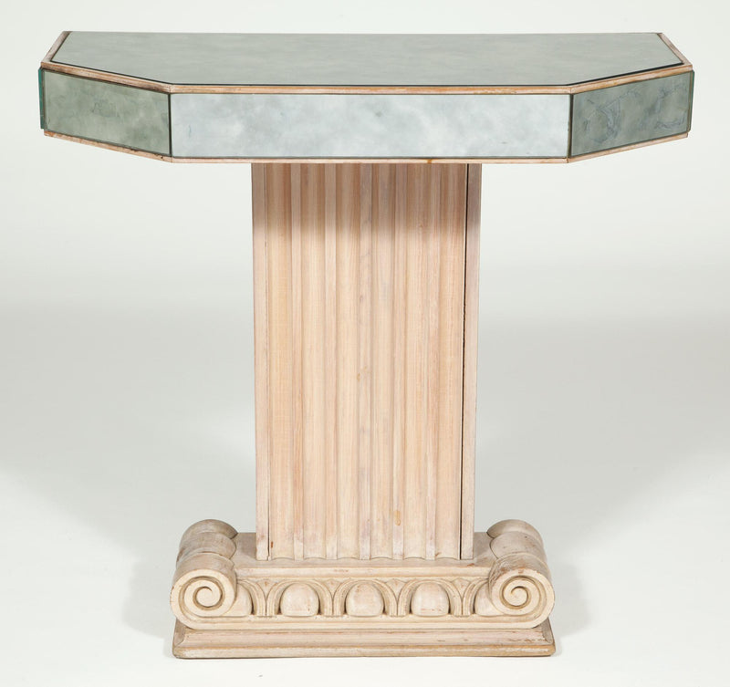 Lorin Jackson for Grosfeld House Mirror and Cerused Oak Console