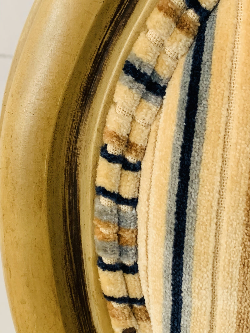 Louis XV Style Oval Back Side Chair, a Pair