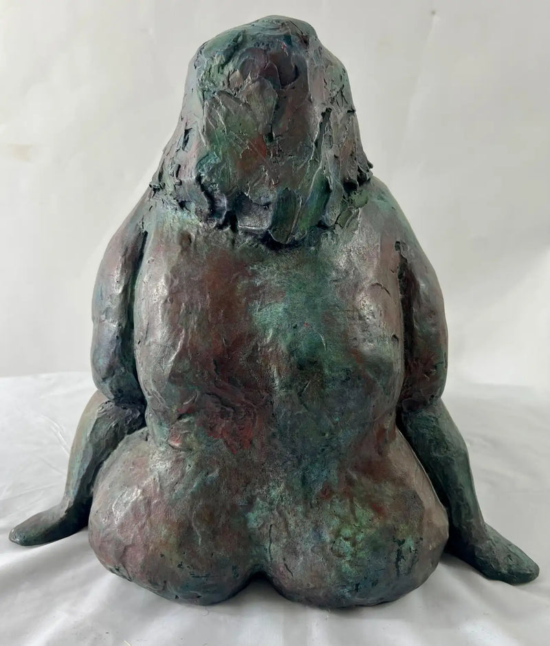 Nude Sitting Woman Bronze Sculpture by James Patrick Maher