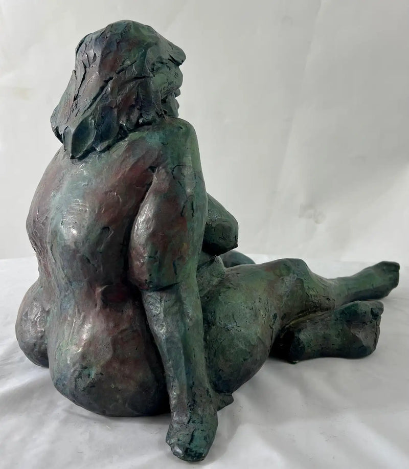 Nude Sitting Woman Bronze Sculpture by James Patrick Maher