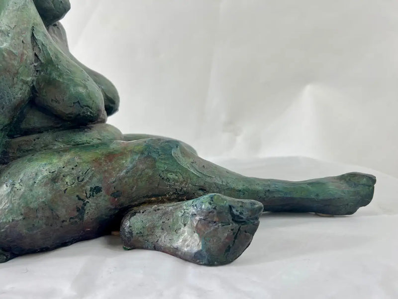 Nude Sitting Woman Bronze Sculpture by James Patrick Maher