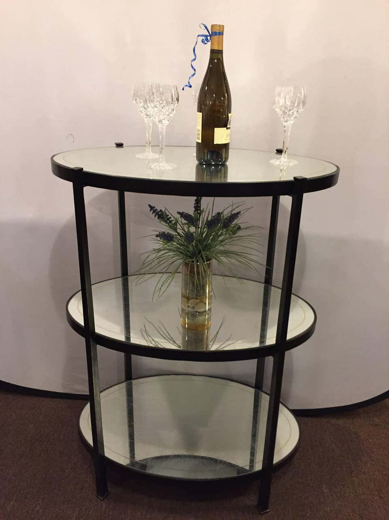 Jonathan Charles Three-Tier Eqlomise Side Table Standing Bar