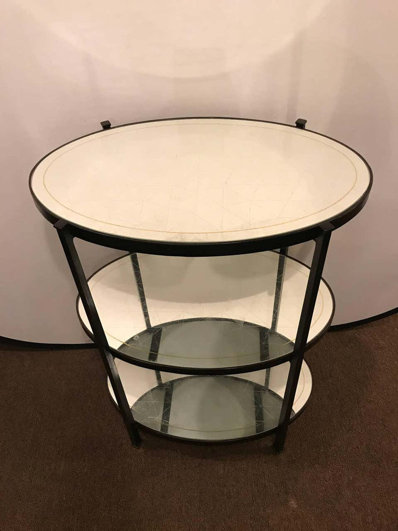 Jonathan Charles Three-Tier Eqlomise Side Table Standing Bar