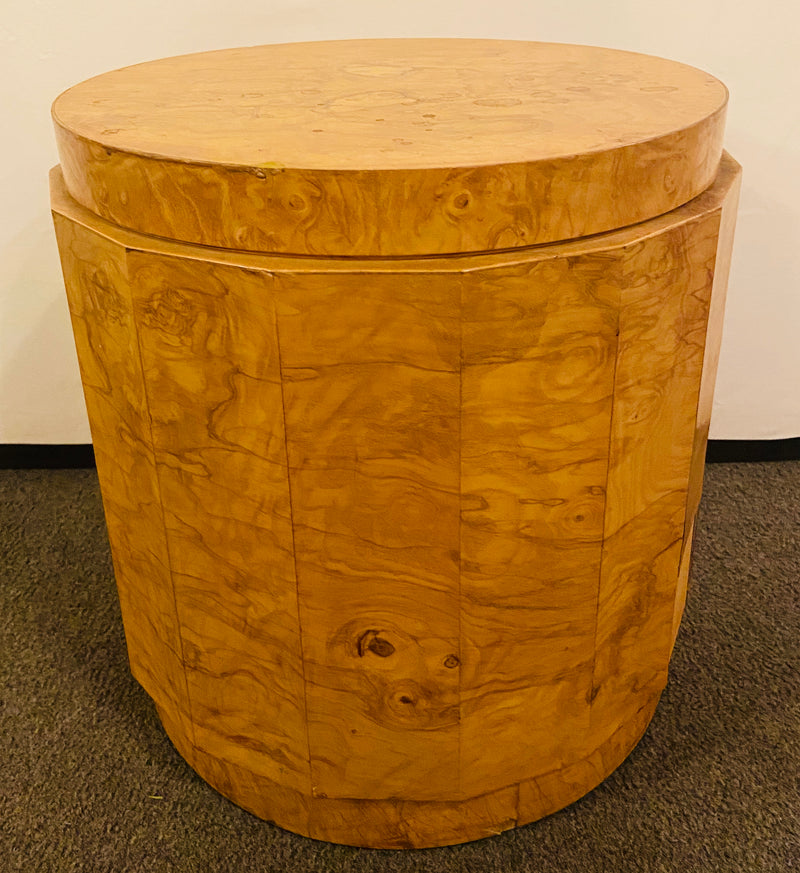Edward Wormley for Dunbar Glass and Olive Burl Wood Low Table
