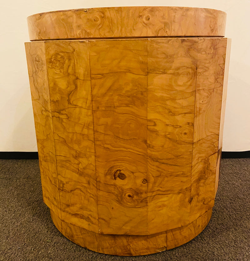 Edward Wormley for Dunbar Glass and Olive Burl Wood Low Table