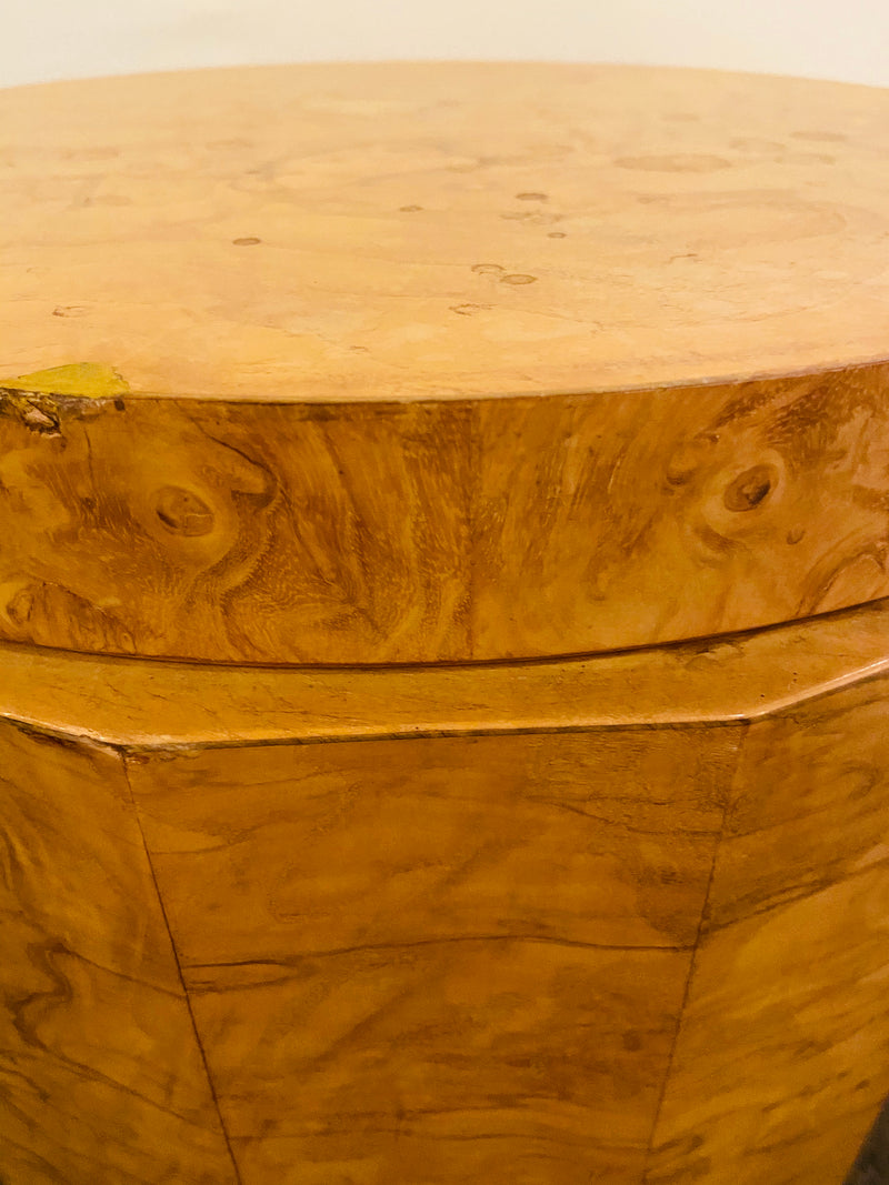 Edward Wormley for Dunbar Glass and Olive Burl Wood Low Table