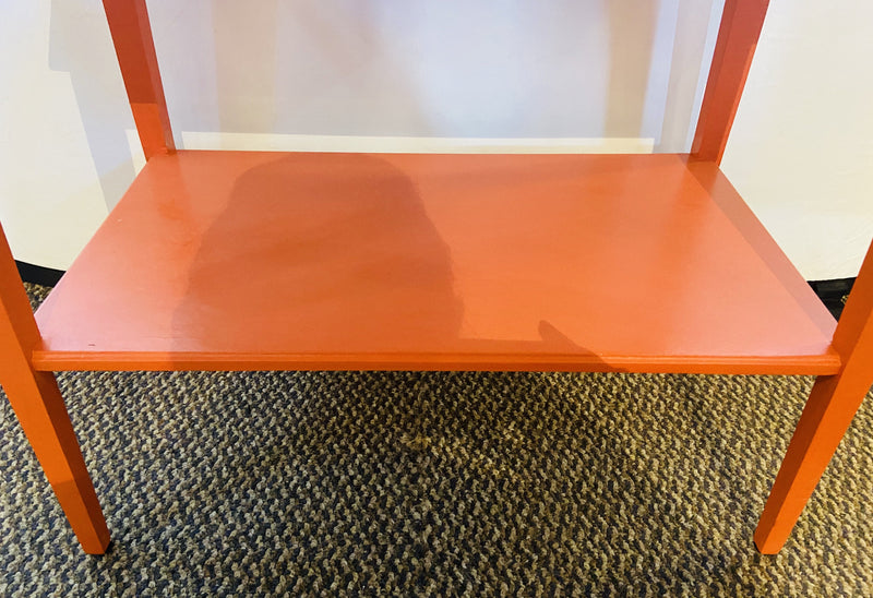 Pair of Walnut Paint Decorated Mid Century Modern End/Night/Lamp/Side Tables