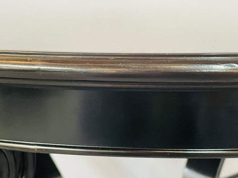 Ralph Lauren Black One Fifth Scroll Hall Table, Neo Romantic 1940's Style