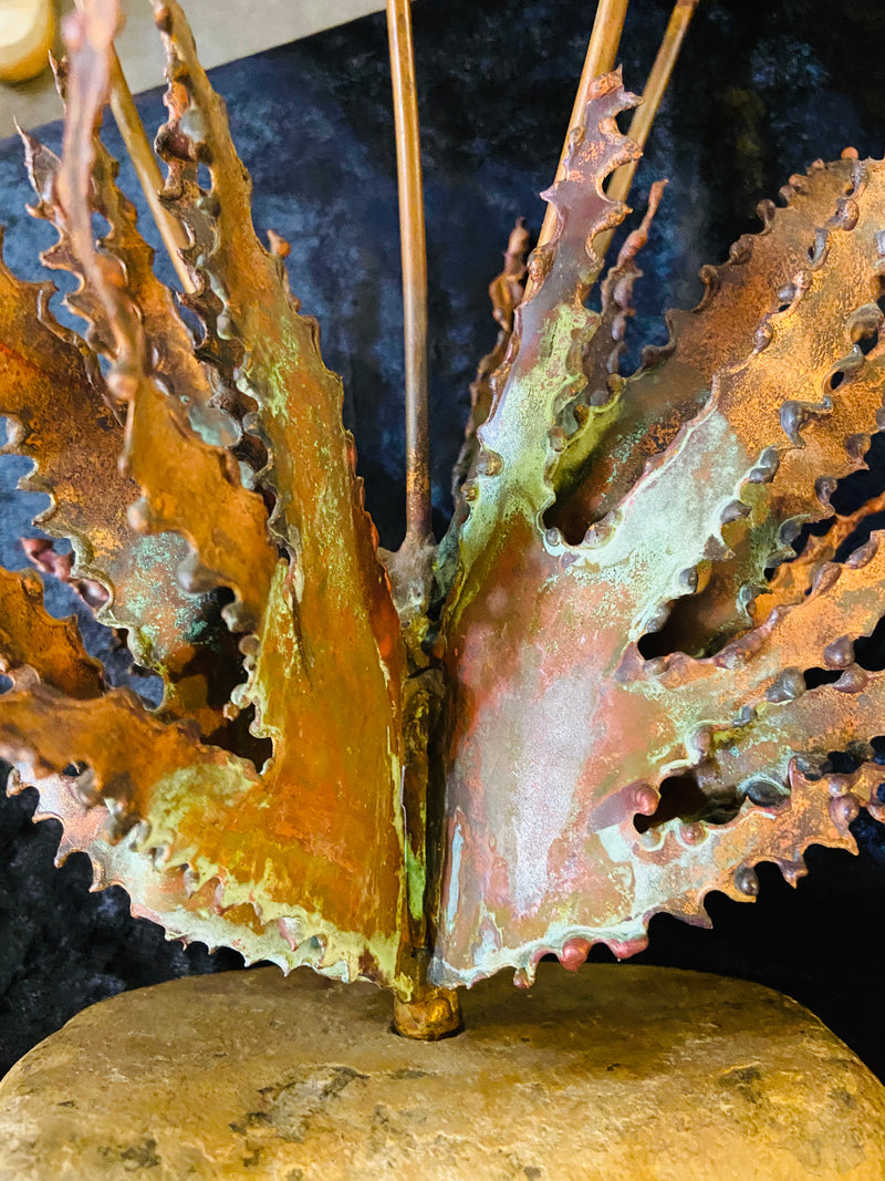 Pair John Steck 1960's Tabletop Sculptures from Steck's Desert Flower Collection
