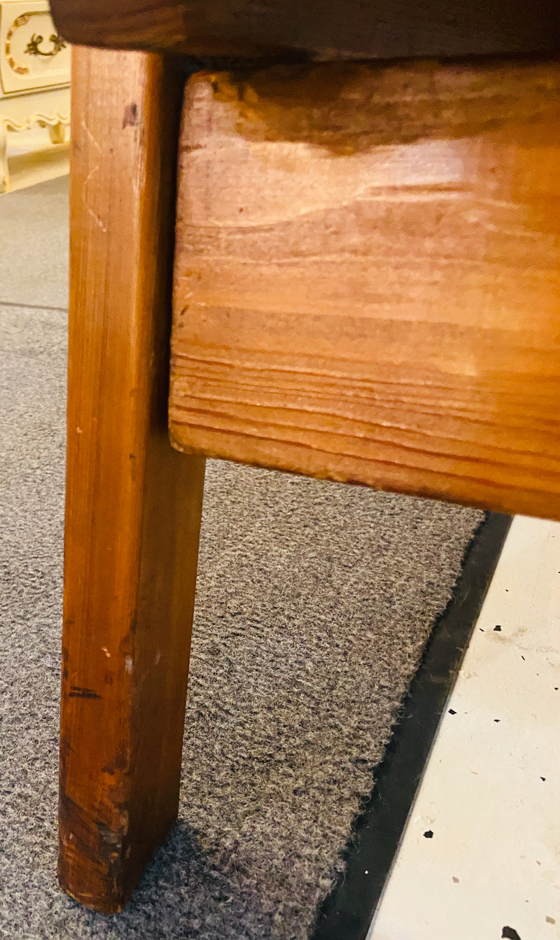 Mid-Century Modern Weaved Strap and Canvas Bench in the manner of Jens Risom