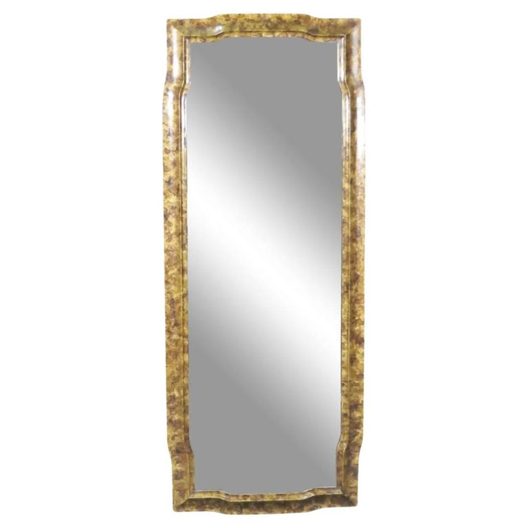 John Widdicomb for John Stuart Mid-Century Modern Faux Tortoise Wall Mirror