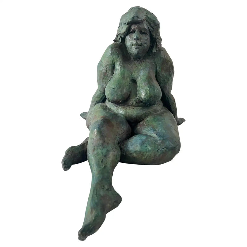 Nude Sitting Woman Bronze Sculpture by James Patrick Maher