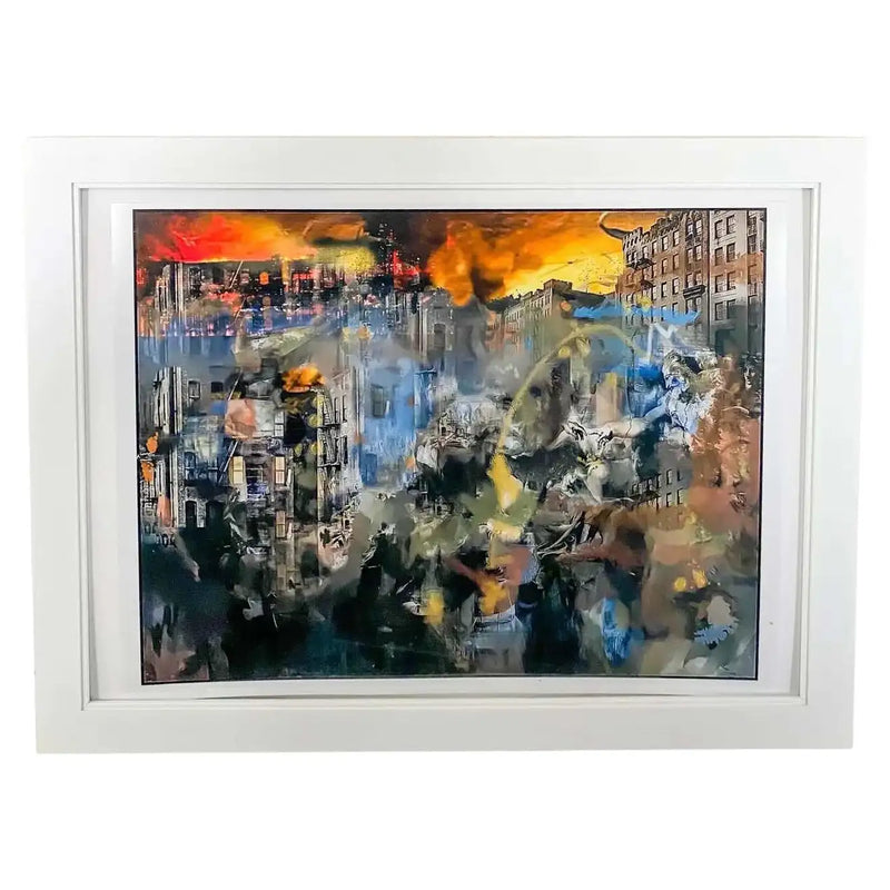 Mixed Media Print Entitled "End of Days", Framed