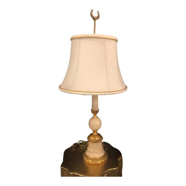 A French Gilt Bronze and Alabaster Table Lamp