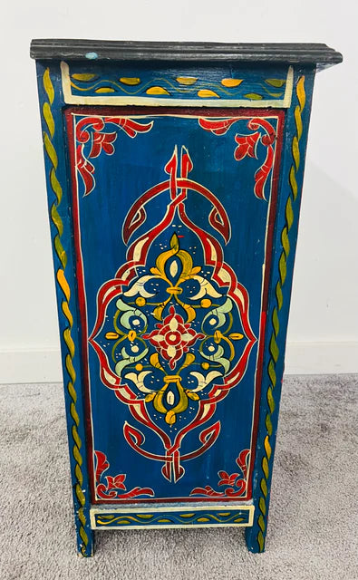 Hand Painted Moroccan Side Table Nightstand