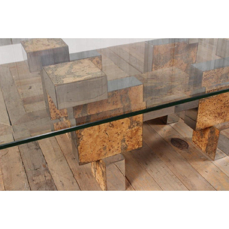 Paul Evans Style Mid-Century Modern Cityscape Coffee Table