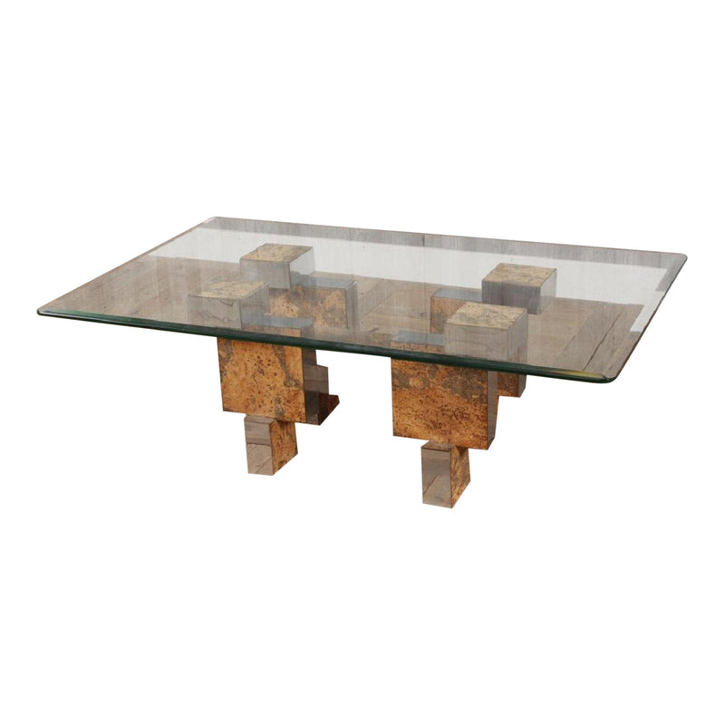 Paul Evans Style Mid-Century Modern Cityscape Coffee Table