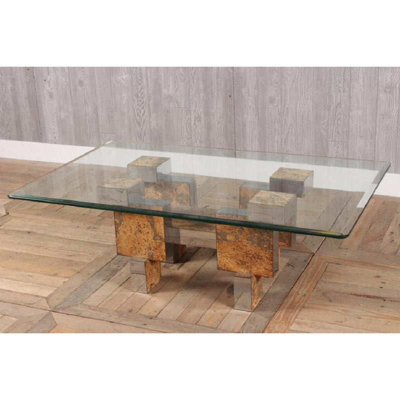 Paul Evans Style Mid-Century Modern Cityscape Coffee Table
