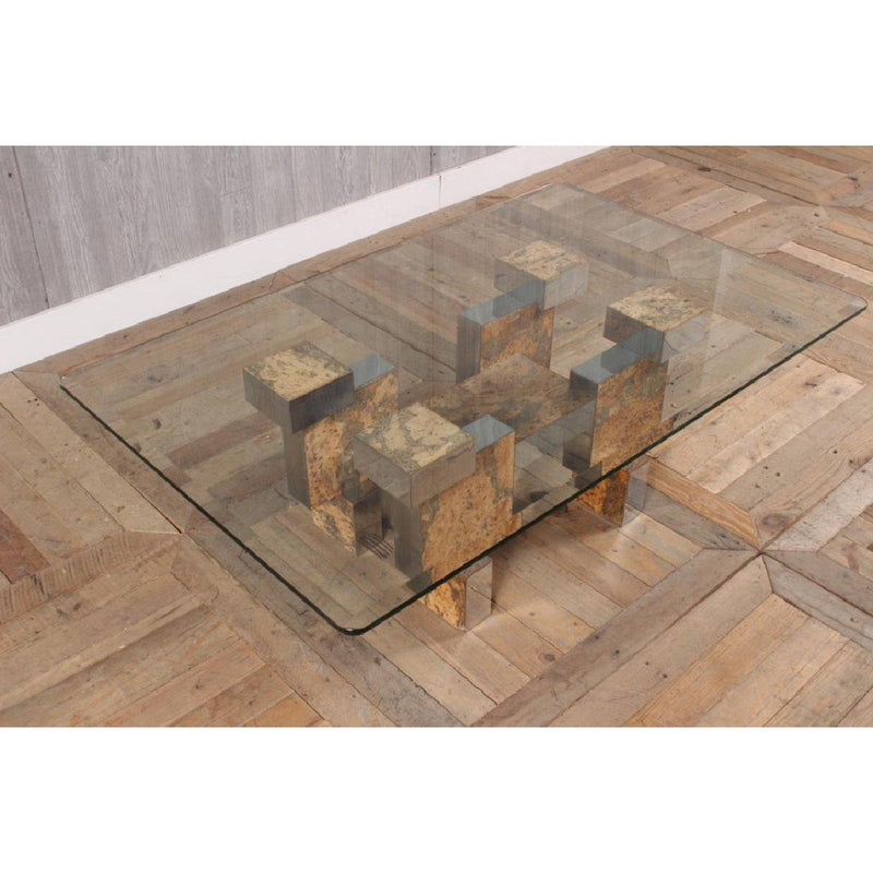 Paul Evans Style Mid-Century Modern Cityscape Coffee Table