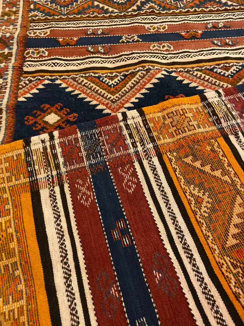 Vintage Moroccan Tribal Wool Rug or Carpet with Geometrical Design