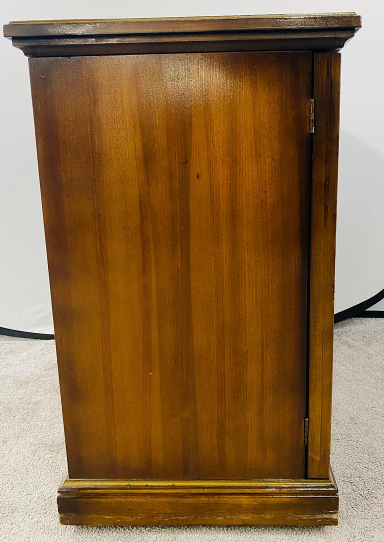 Mid-Century Campaign Style Mahogany Flip Top Dry Bar Cabinet Server or Chest