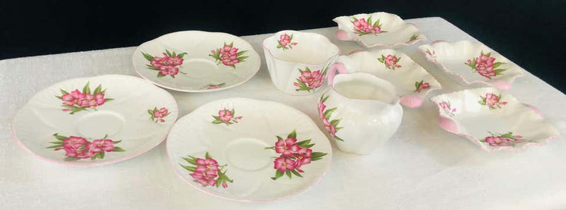 Shelley Porcelain Art Deco Serving Set, 8 Pieces