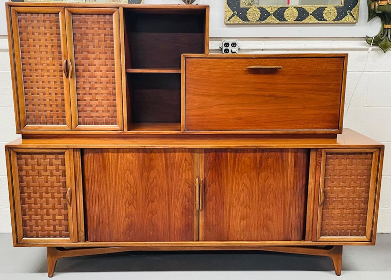 Mid Century Modern Danish Teak Credenza, Sideboard, Bar or Cocktail Cabinet