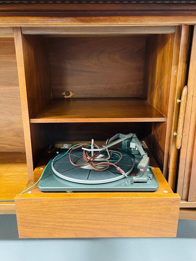 Mid Century Modern Danish Teak Credenza, Sideboard, Bar or Cocktail Cabinet