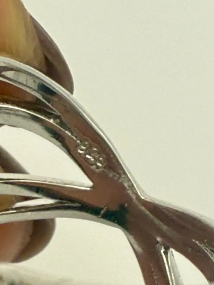 Blue Sapphire & Diamond Crisscross Cocktail Ring in Silver