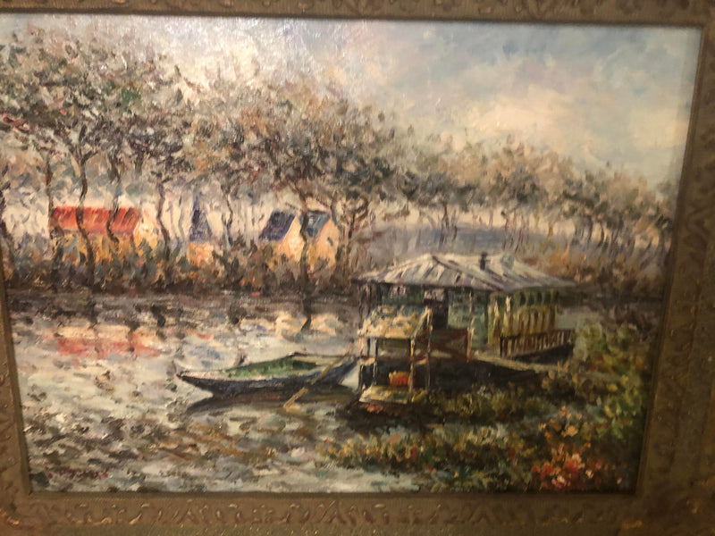 1980s Landscape Oil on Canvas Painting