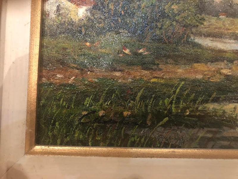 1990s Oil on Canvas Signed Landscape Painting