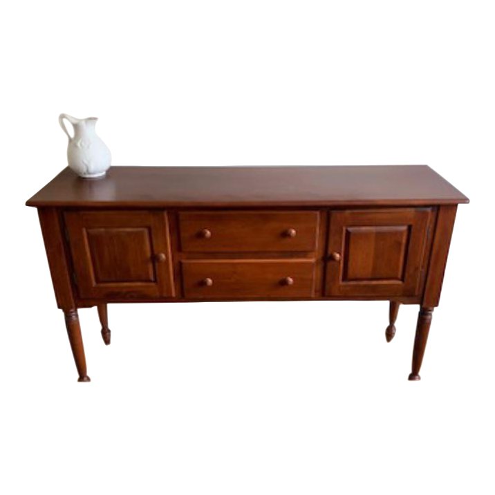1990s Traditional Nichols & Stone Cherry Finish Maple Sideboard or Credenza