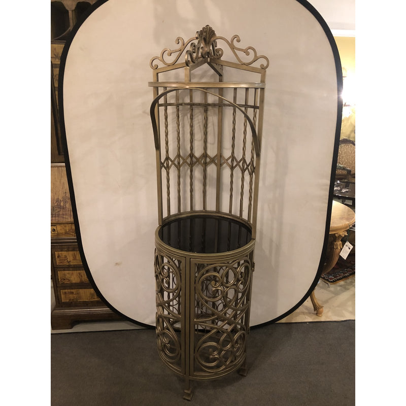 1990s Traditional Silver Metal Etagere