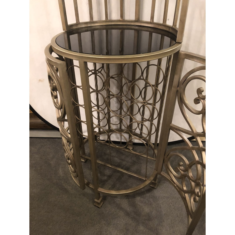 1990s Traditional Silver Metal Etagere